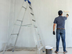 Professional Paints a Wall Professional Paints a Wall